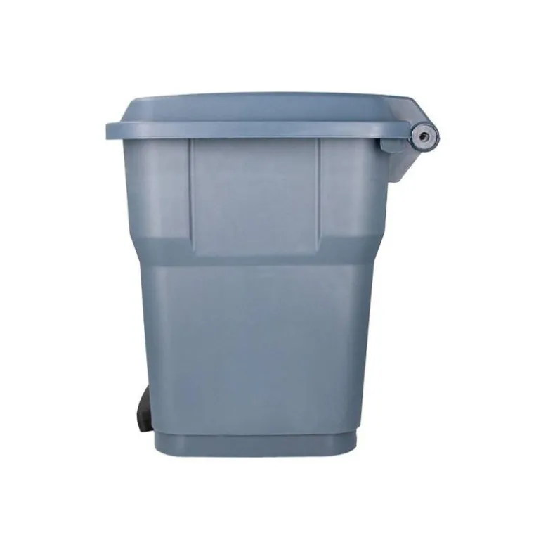 PAPELERA CONTENEDOR Q-CONNECT PLASTICO CON TAPA Y PEDAL 30 LITROS GRIS 395X395X420 MM