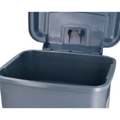 PAPELERA CONTENEDOR Q-CONNECT PLASTICO CON TAPA Y PEDAL 30 LITROS GRIS 395X395X420 MM