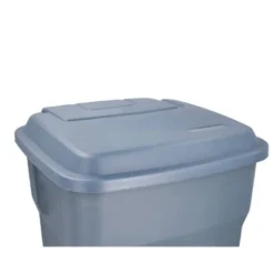 PAPELERA CONTENEDOR Q-CONNECT PLASTICO CON TAPA Y PEDAL 30 LITROS GRIS 395X395X420 MM
