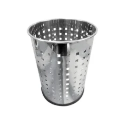 Papelera metalica cromada de 12 L