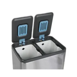 PAPELERA METALICA MAUL CYCLE ACERO INOXIDABLE CON PEDAL 20+20 LITROS