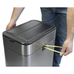 PAPELERA METALICA MAUL PRME ACERO INOXIDABLE 30 LITROS