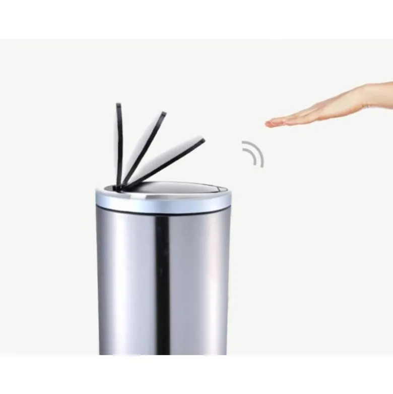 PAPELERA METALICA Q-CONNECT CON SENSOR AUTOMATICO CAPACIDAD 10 LITROS