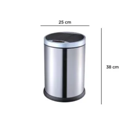 PAPELERA METALICA Q-CONNECT CON SENSOR AUTOMATICO CAPACIDAD 10 LITROS