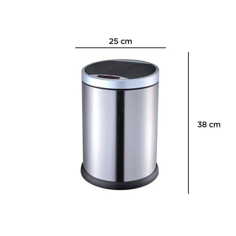 PAPELERA METALICA Q-CONNECT CON SENSOR AUTOMATICO CAPACIDAD 10 LITROS