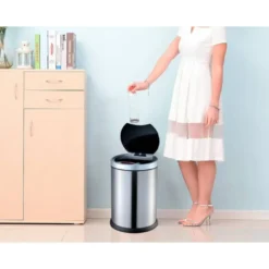 PAPELERA METALICA Q-CONNECT CON SENSOR AUTOMATICO CAPACIDAD 10 LITROS