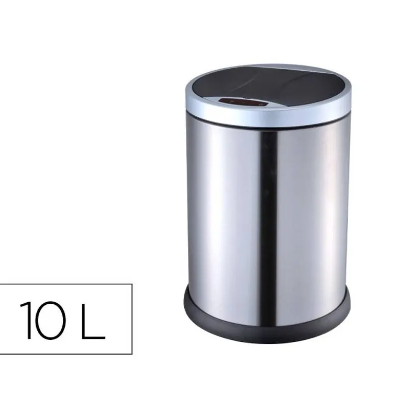PAPELERA METALICA Q-CONNECT CON SENSOR AUTOMATICO CAPACIDAD 10 LITROS