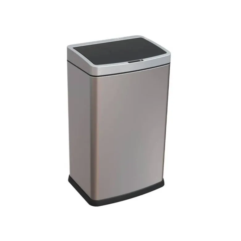 PAPELERA METALICA Q-CONNECT CON SENSOR AUTOMATICO CAPACIDAD 60 LITROS 630X270X400 MM