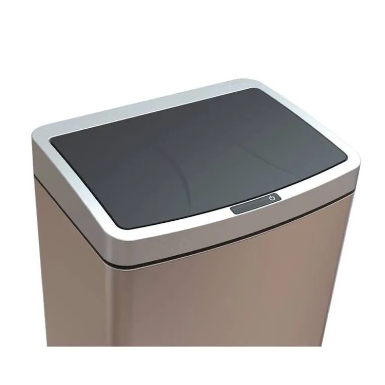 PAPELERA METALICA Q-CONNECT CON SENSOR AUTOMATICO CAPACIDAD 60 LITROS 630X270X400 MM