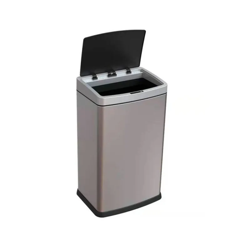 PAPELERA METALICA Q-CONNECT CON SENSOR AUTOMATICO CAPACIDAD 60 LITROS 630X270X400 MM