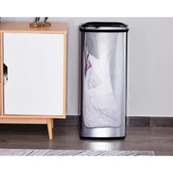 PAPELERA METALICA Q-CONNECT CON SENSOR AUTOMATICO CAPACIDAD 80 LITROS 820X270X400 MM