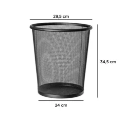Papelera metalica rejilla Q-Connect de 19 L negro