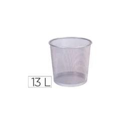Papelera metalica rejilla Q-Connect de 13 litros