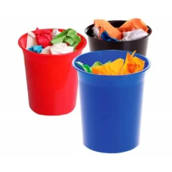 PAPELERA PLASTICO ARCHIVO 2000 ANTIMICROBIANA SANITIZED PLASTICO AZUL 16 LITROS 290X310 MM