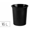 PAPELERA PLASTICO ARCHIVO 2000 ANTIMICROBIANA SANITIZED PLASTICO NEGRO 16 LITROS 290X310 MM