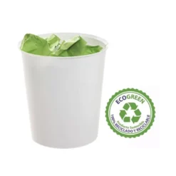 PAPELERA PLASTICO ARCHIVO 2000 ECOGREEN 100% RECICLADA 18 LITROS COLOR BLANCO PASTEL