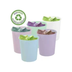 PAPELERA PLASTICO ARCHIVO 2000 ECOGREEN 100% RECICLADA 18 LITROS COLOR BLANCO PASTEL