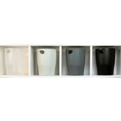 Papelera plastico Exacompta Ecoblack Gris de 15 litros