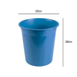 PAPELERA PLASTICO LIDERPAPEL CELESTE OPACO 13 LITROS 275X285 MM