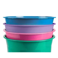 PAPELERA PLASTICO LIDERPAPEL LAVANDA OPACO 13 LITROS 275X285 MM