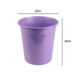 PAPELERA PLASTICO LIDERPAPEL LAVANDA OPACO 13 LITROS 275X285 MM