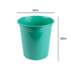 PAPELERA PLASTICO LIDERPAPEL MENTA OPACO 13 LITROS 275X285 MM
