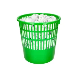 PAPELERA PLASTICO Q-CONNECT 15 LITROS COLOR VERDE 285X290 MM