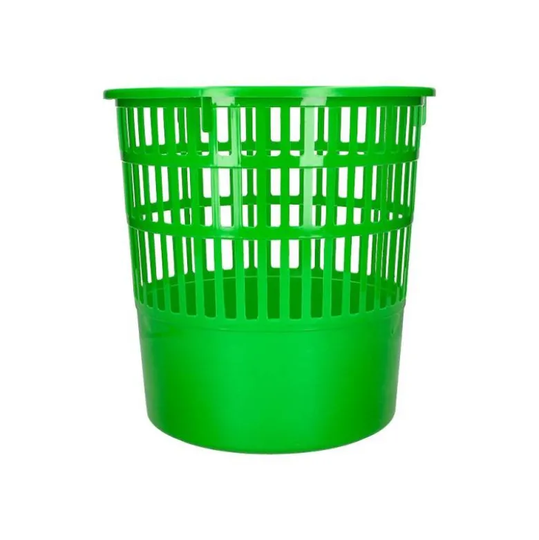 PAPELERA PLASTICO Q-CONNECT 15 LITROS COLOR VERDE 285X290 MM