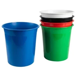 PAPELERA PLASTICO Q-CONNECT NEGRO OPACO 13 LITROS