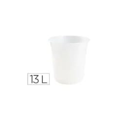 PAPELERA PLASTICO Q-CONNECT TRANSPARENTE 13 LITROS