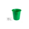 PAPELERA PLASTICO Q-CONNECT VERDE OPACO 13 LITROS