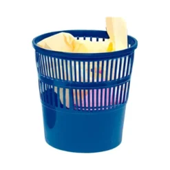 Papelera plastico rejilla azul de 15 L