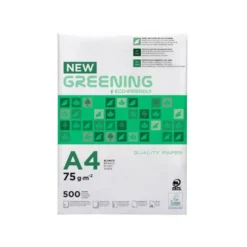 PAPEL FOTOCOPIADORA GREENING DIN A4 75 GRAMOS PAQUETE DE 500 HOJAS