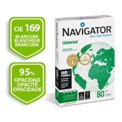 PAPEL FOTOCOPIADORA NAVIGATOR DIN A4 80 GRAMOS PAQUETE DE 400 HOJAS