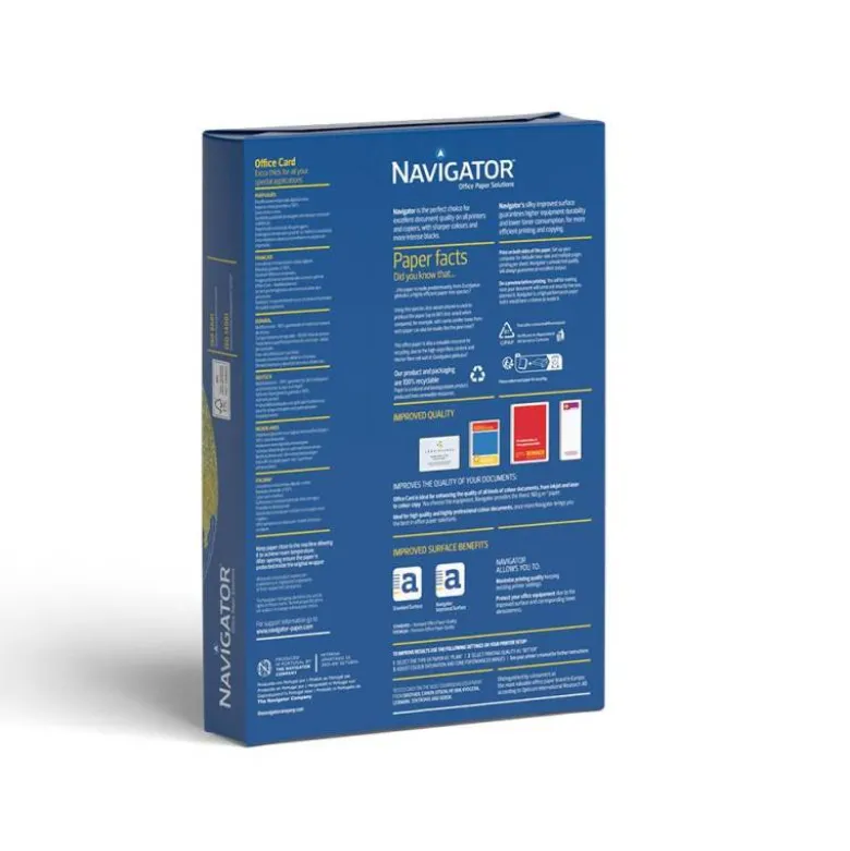 PAPEL FOTOCOPIADORA NAVIGATOR DIN A3 160 GRAMOS PAPEL MULTIUSO INK-JET Y LASER PAQUETE DE 250 HOJAS