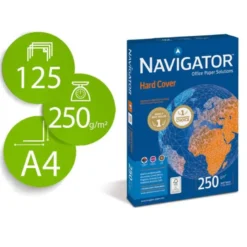 PAPEL FOTOCOPIADORA NAVIGATOR HARD COVER DIN A4 250 GR PAPEL MULTIUSO INK-JET Y LASER PAQUETE DE 125 HOJAS