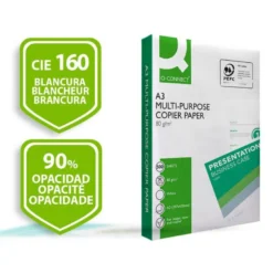PAPEL FOTOCOPIADORA Q-CONNECT ECONOMY DIN A3 80 GRAMOS PAQUETE DE 500 HOJAS