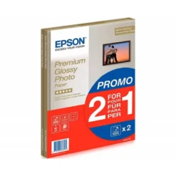PAPEL FOTOGRAFICO EPSON PREMIUN GLOSSY PHOTO SATINADO DIN A4 PROMO 2 X 15 HOJAS 225 GR