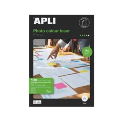 Papel foto laser Apli Glossy 160 g/m2