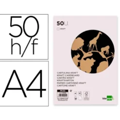 PAPEL KRAFT LIDERPAPEL A4 180G/M2 PAQUETE DE 50 HOJAS