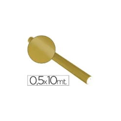 Papel metalizado Sadipal oro 65g/m2 medidas 50x10 cm
