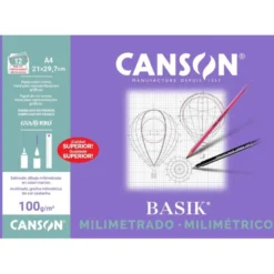 Papel milimetrado Canson 12 hojas de papel con lineas marron