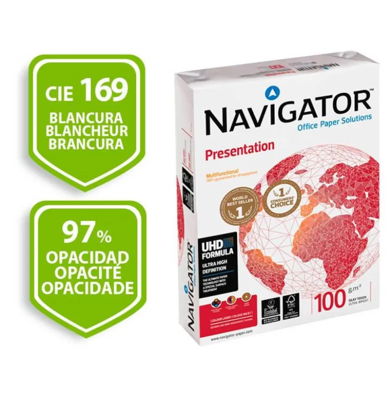 Papel multifuncion A4 Navigator 100 g/m2
