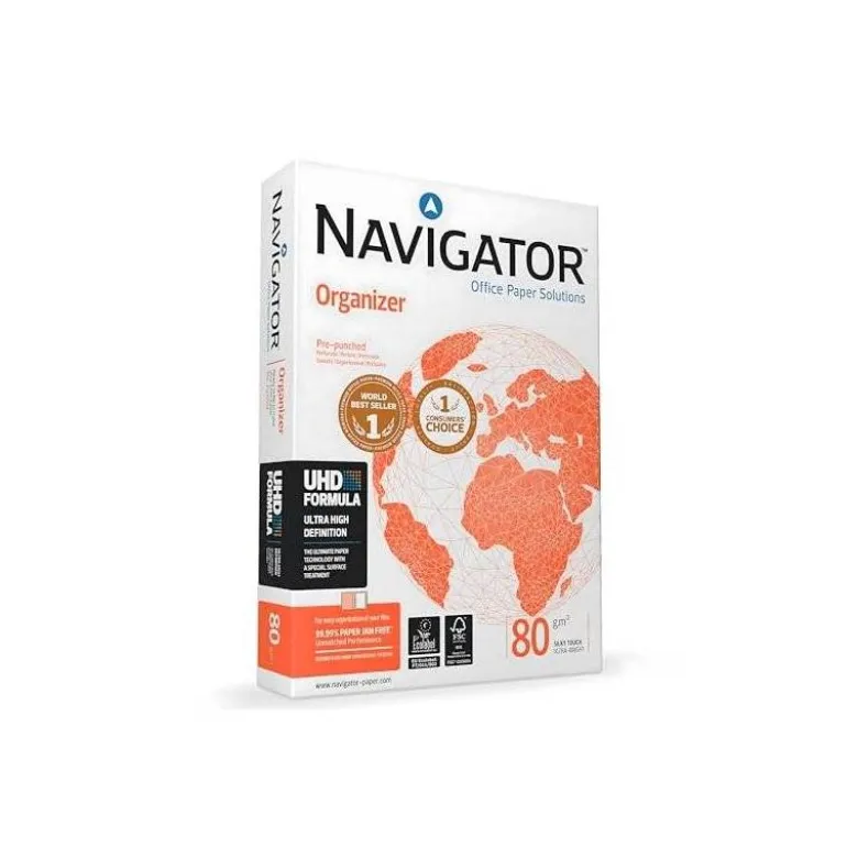 Papel multifuncion A4 Navigator 80 g/m2 -4 Taladros -