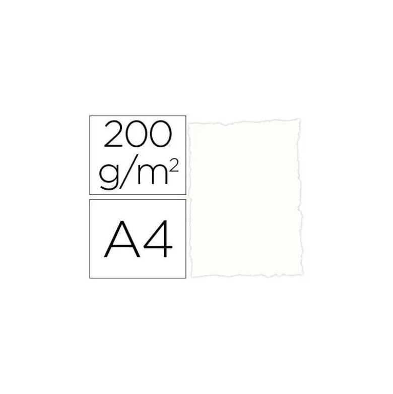 Papel pergamino DIN A4 troquelado color Blanco rustico