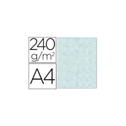 Papel Pergamino Liderpapel DIN A4 240g/m2 Color Azul Pack de 10 Hojas Con Bordes