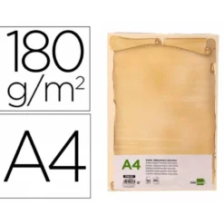 PAPEL PERGAMINO LIDERPAPEL DIN A4 DIPLOMA 180 G/M2 PAQUETE DE 50 HOJAS