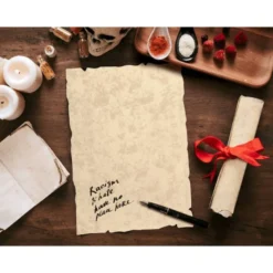 PAPEL PERGAMINO LIDERPAPEL DIN A4 CON BORDES 180G/M2 COLOR CREMA PAQUETE DE 50 HOJAS