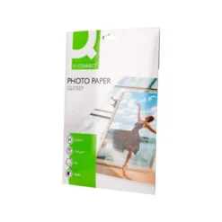 Papel Q-Connect foto glossy kf01103 DIN A4 digital photo. Bolsa de 20 hojas de 180 gr