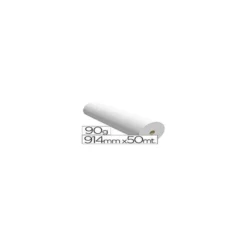Papel reprografia para Plotter 90 g/m2, 914 mm x 50 m.